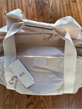 BEIS Weekend Duffle Bag in Light Beige